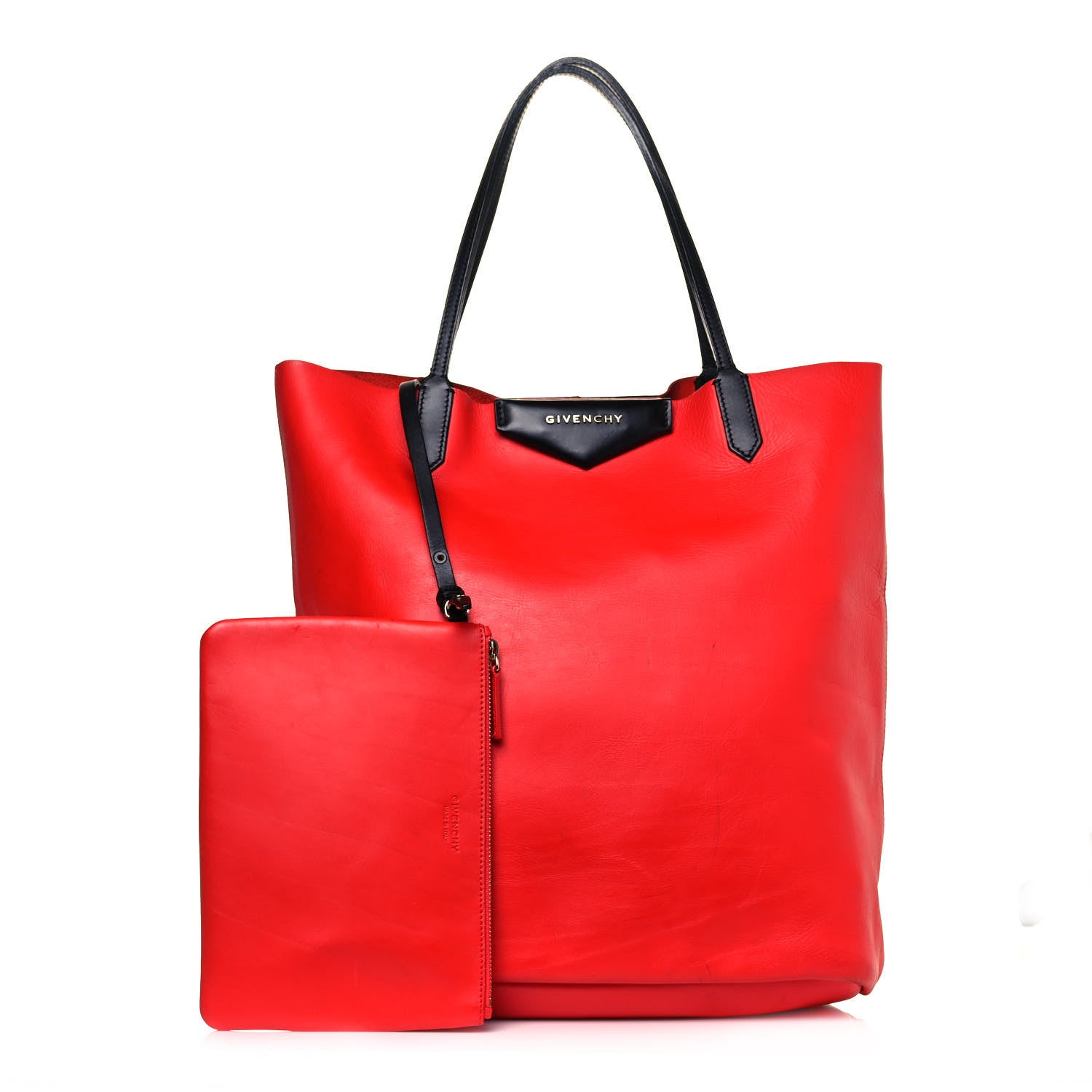 Givenchy Calfskin Medium Bi-Color Antigona Tote Red Black 1 of 24