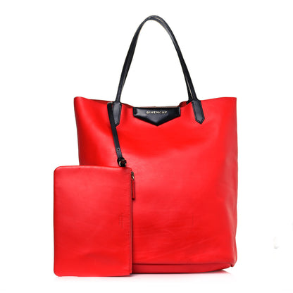 Givenchy Calfskin Medium Bi-Color Antigona Tote Red Black 1 of 24