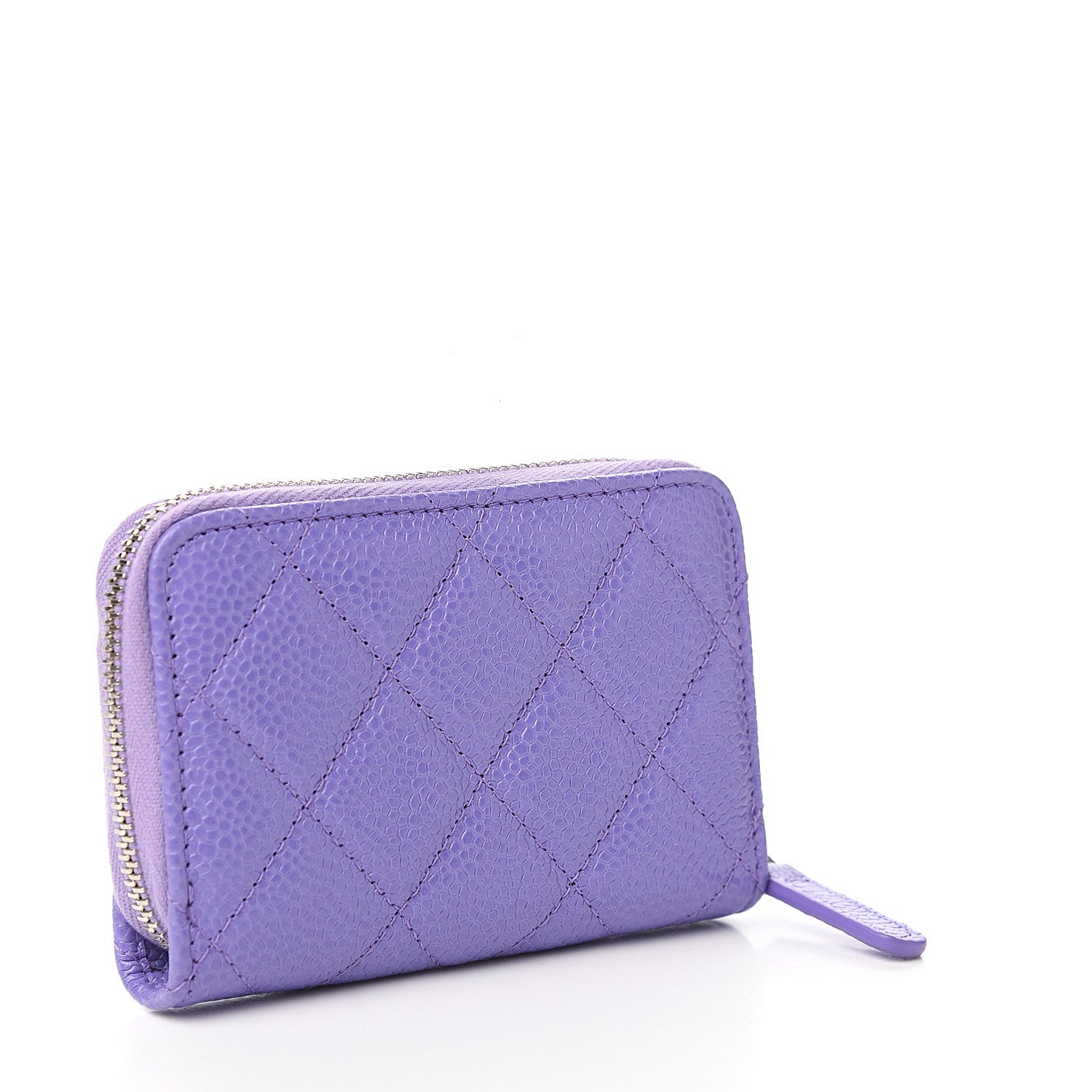 Chanel Caviar Quilted Incognito Zip Coin Purse Purple 2 of 7