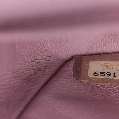 Chanel Lambskin Quilted Medium Double Flap Light Purple 9 of 11