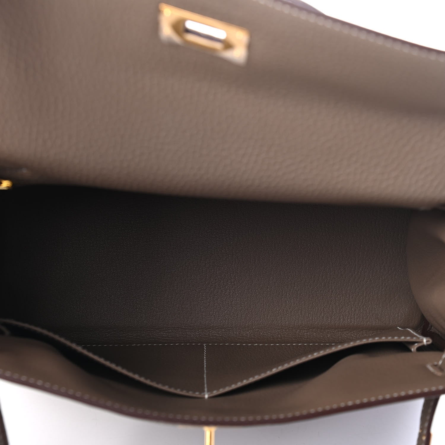 Hermes Togo Kelly Retourne 28 Etoupe 4 of 10