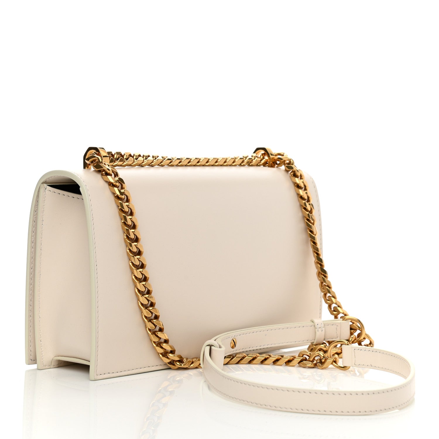 Alexander McQueen Calfskin Jeweled Satchel Ivory 3 of 9