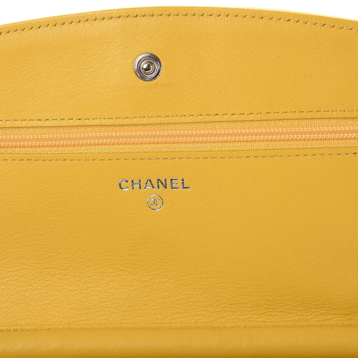 Chanel Caviar Sevruga Wallet on Chain WOC Yellow 6 of 10