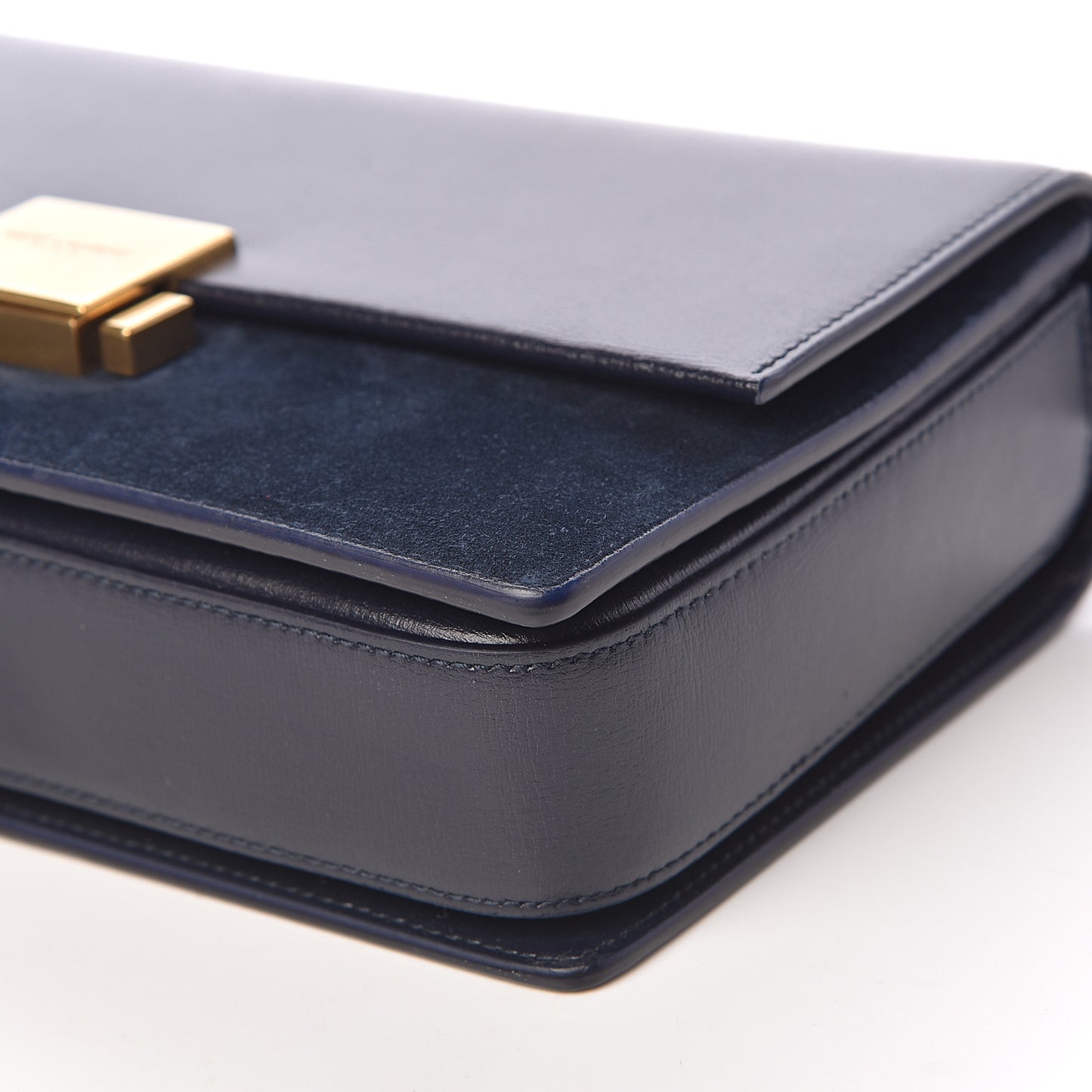 Smooth Calfskin Suede Medium Bellechasse Navy