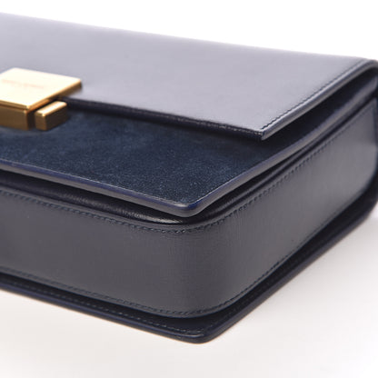 Saint Laurent Smooth Calfskin Suede Medium Bellechasse Navy 14 of 14