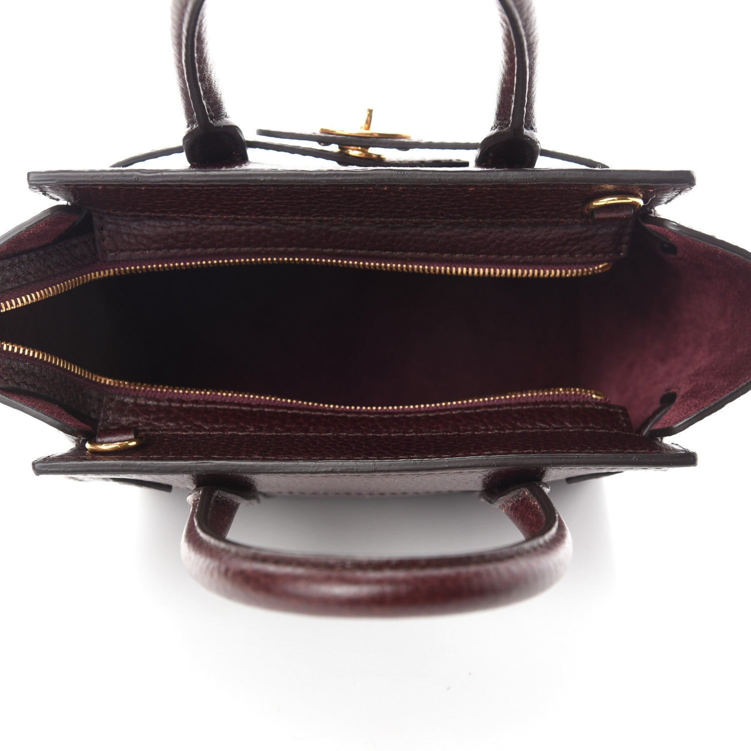 Mulberry Small Classic Grain Micro Bayswater Zip Tote Oxblood 5 of 9