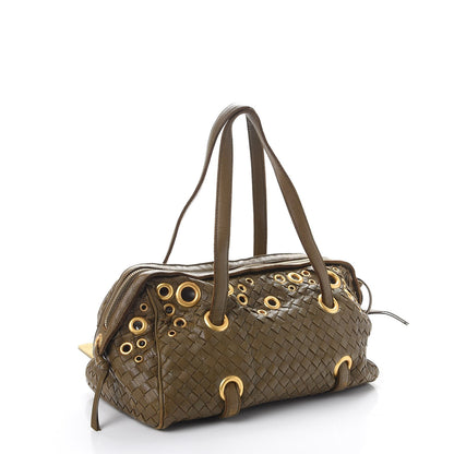 Bottega Veneta Nappa Intrecciato Grommet Bag Green 4 of 11