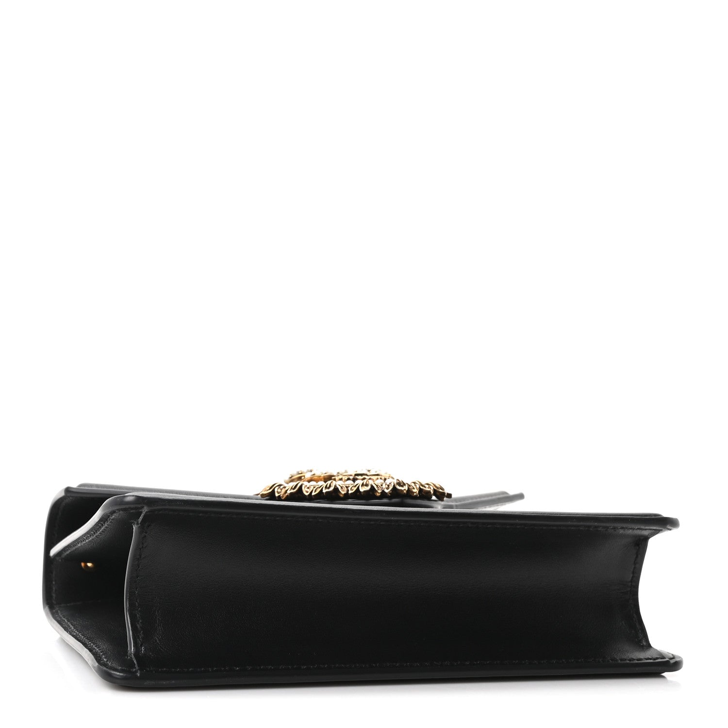 Dolce & Gabbana Smooth Calfskin Small Devotion Envelope Top Handle Bag Black 4 of 9