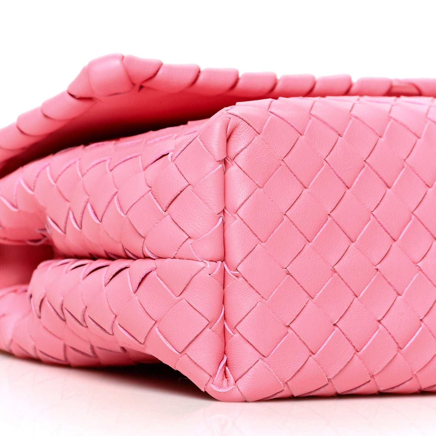 Nappa Intrecciato Baby Olimpia Shoulder Bag Antique Pink