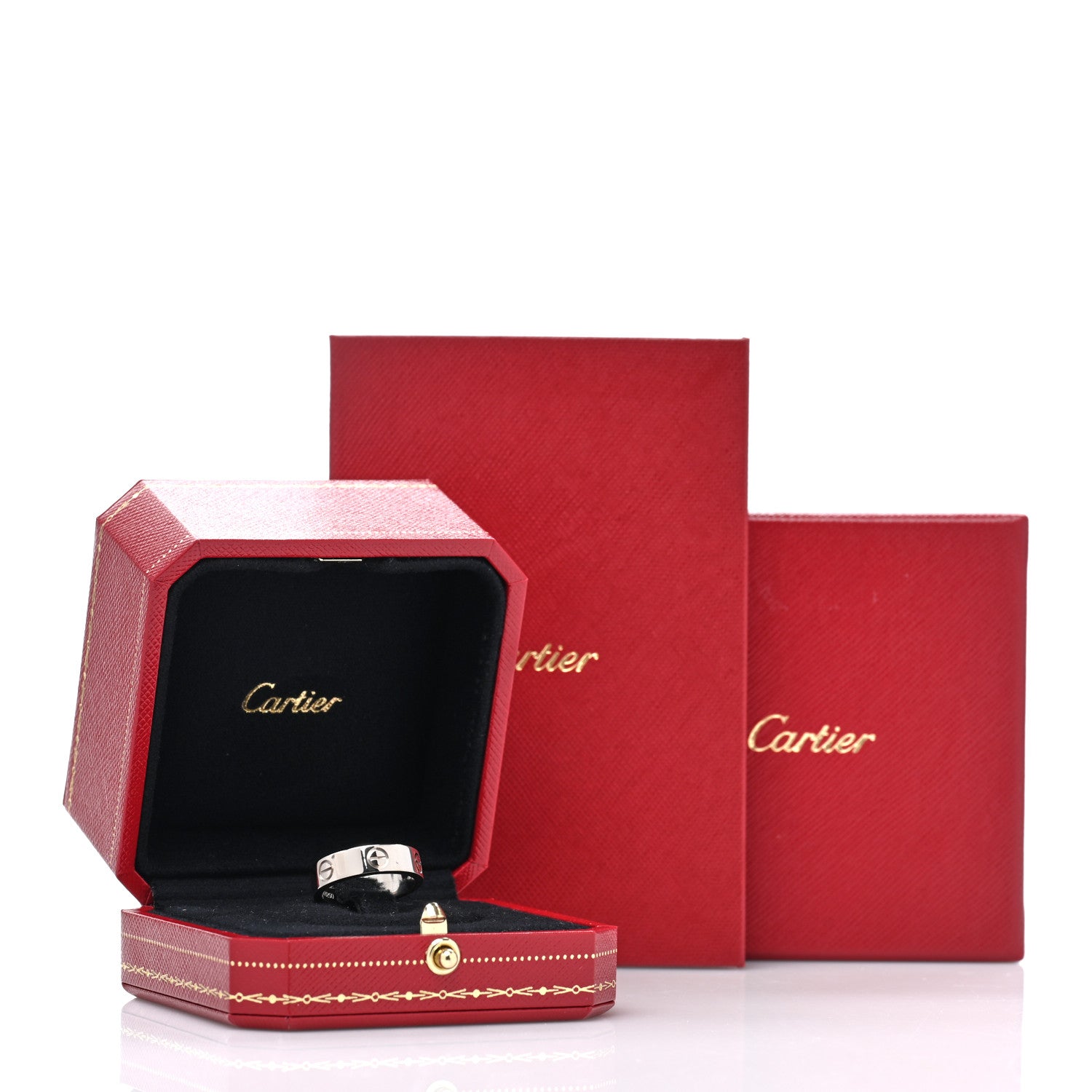 Cartier 18K White Gold 5.5mm LOVE Ring 54 6.75 5 of 5