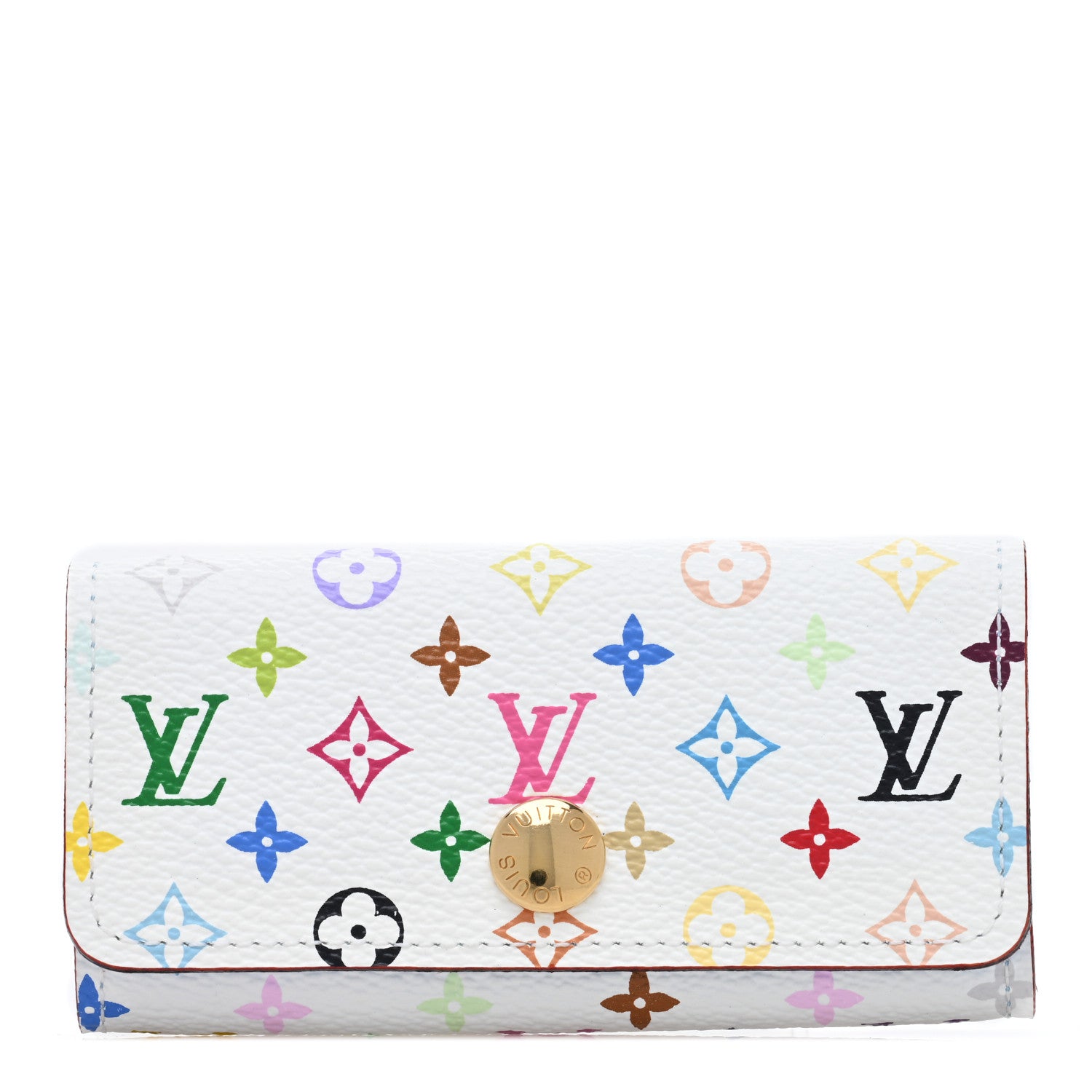 Louis Vuitton Monogram Multicolor Multicles 4 Key Holder White Raisin 1 of 6