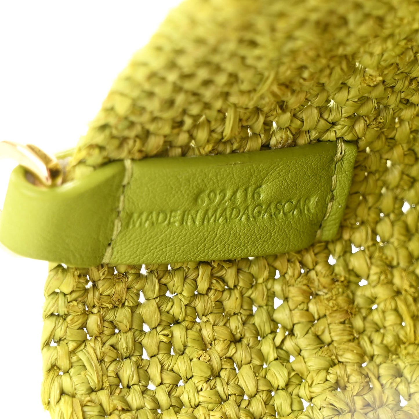 Raffia Mini Slit Tote Bag Meadow Green