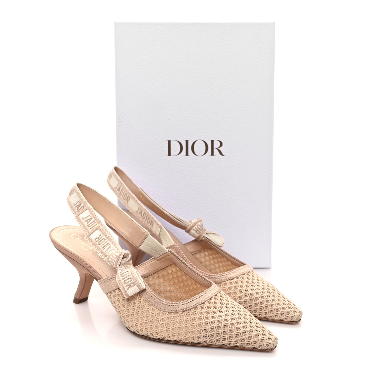 Micro Resille Ribbon J'Adior Slingback 65mm Pumps 39 Nude