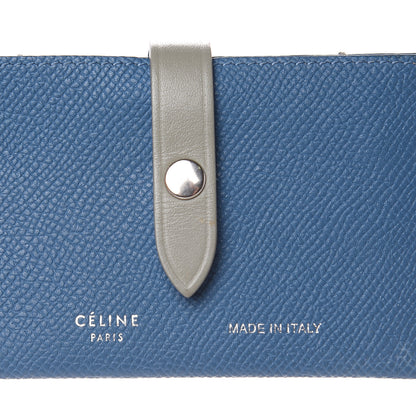 Celine Grained Shiny Calfskin Accordion Card Holder Denim 5 of 8