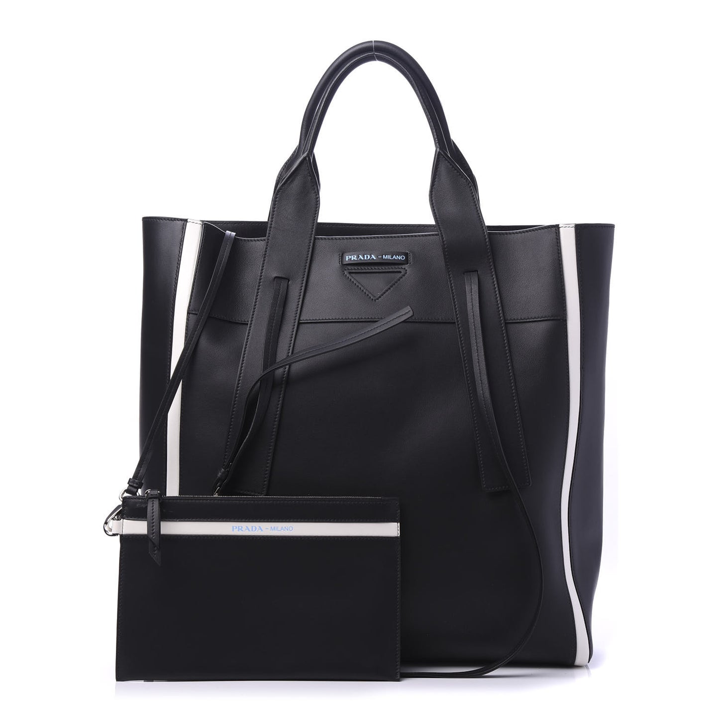 Grace Lux Light Large Ouverture Shoulder Bag Black White