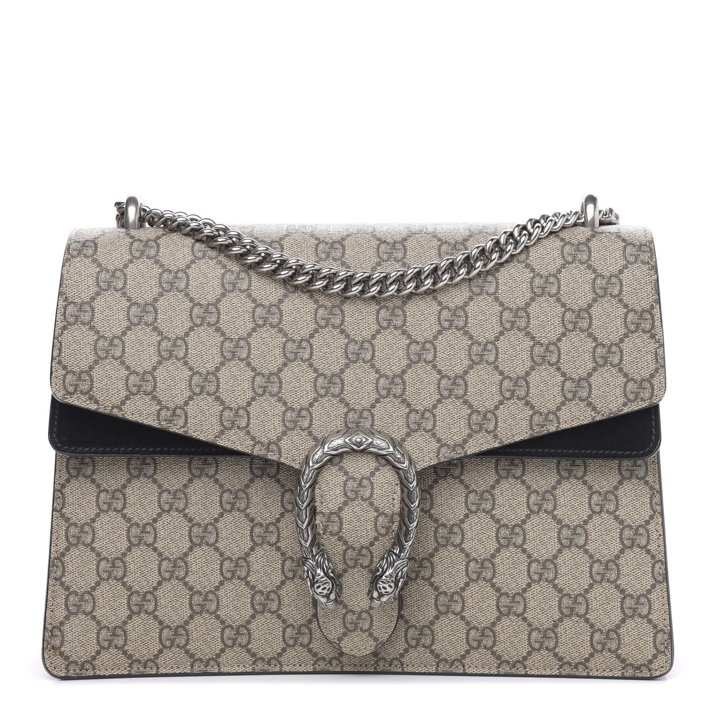 GG Supreme Monogram Medium Dionysus Shoulder Bag Black