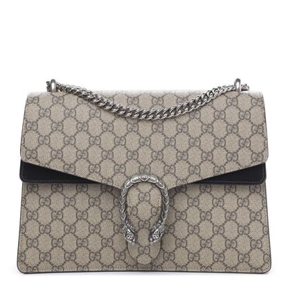 Gucci GG Supreme Monogram Medium Dionysus Shoulder Bag Black 1 of 12