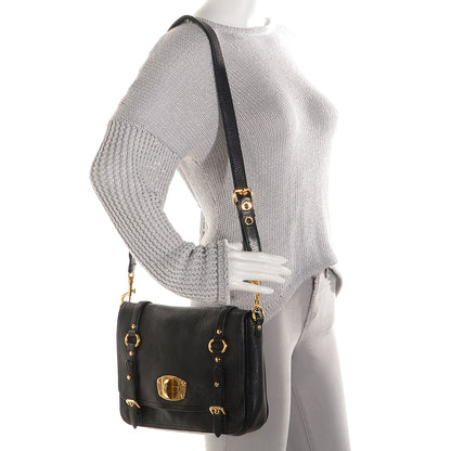 Miu Miu Cervo Pattina Sling Satchel Nero Black 2 of 9