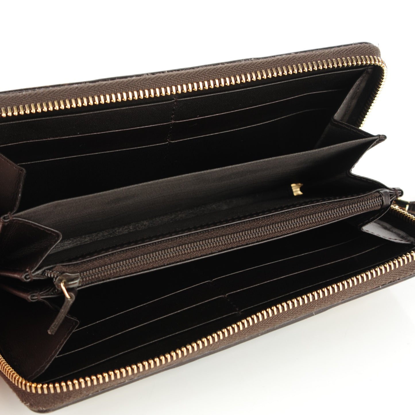 Monogram Web Rania Zip Around Wallet Brown