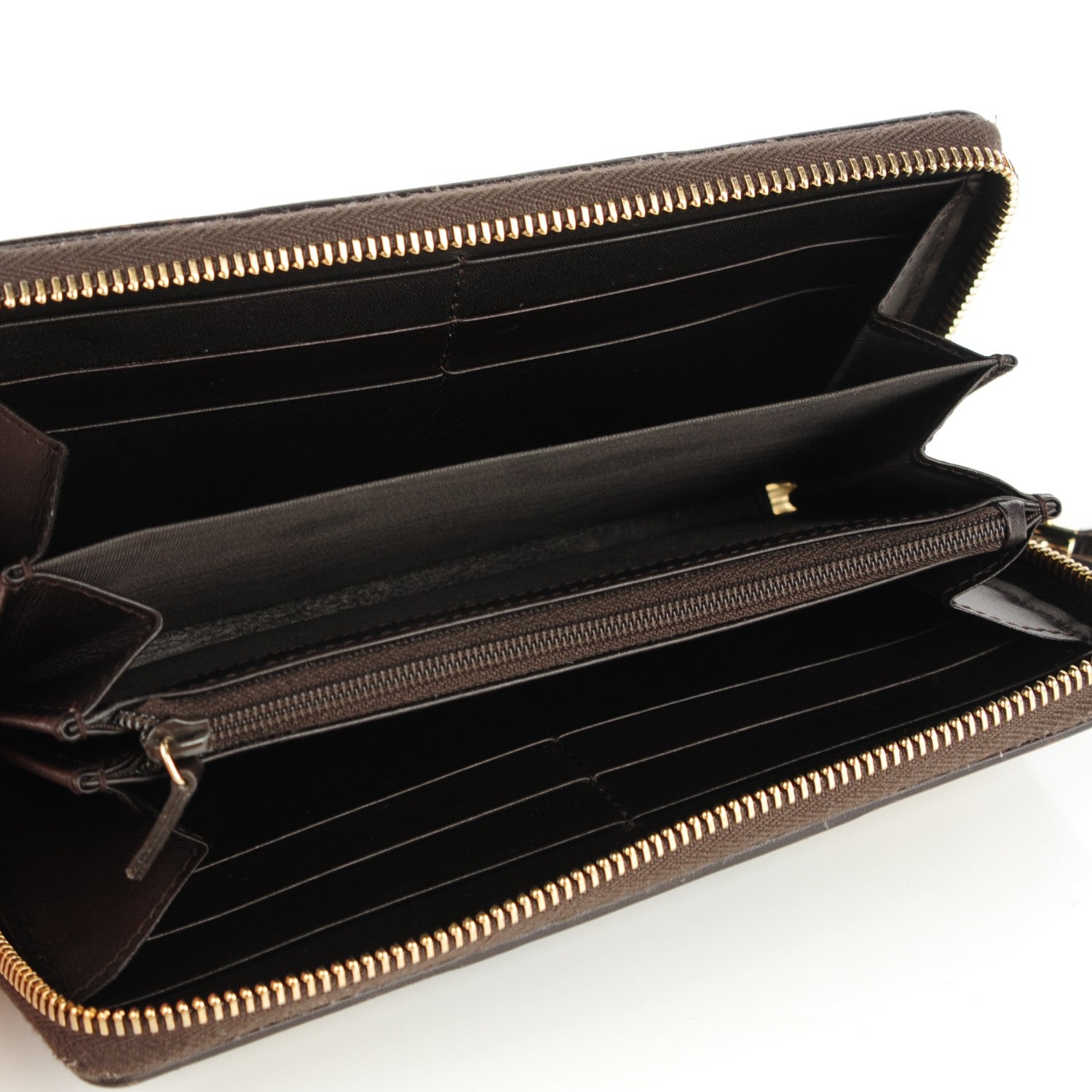 Gucci Monogram Web Rania Zip Around Wallet Brown 6 of 7