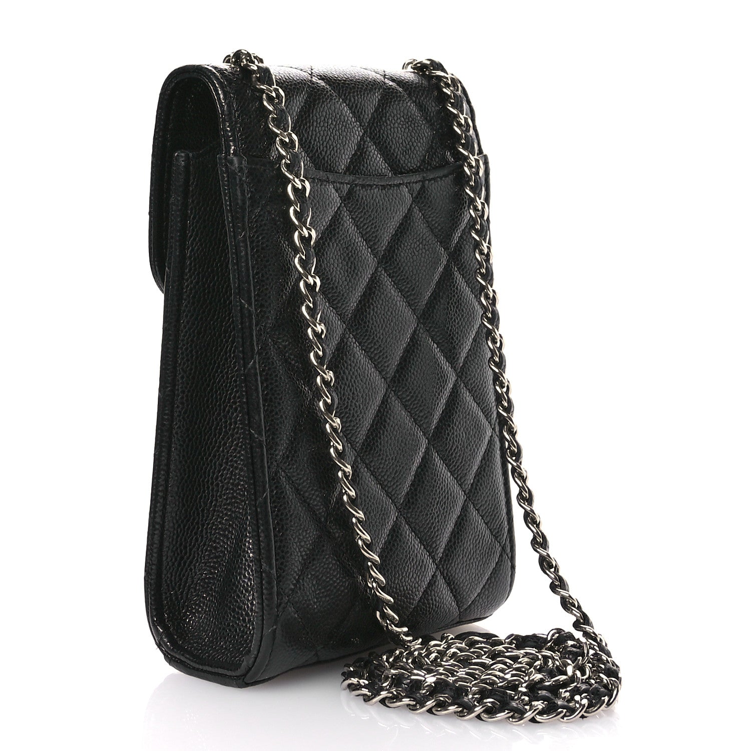 Chanel Caviar Quilted Classic Phone Holder Black 3 of 13
