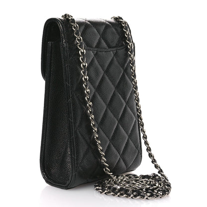 Chanel Caviar Quilted Classic Phone Holder Black 3 of 13