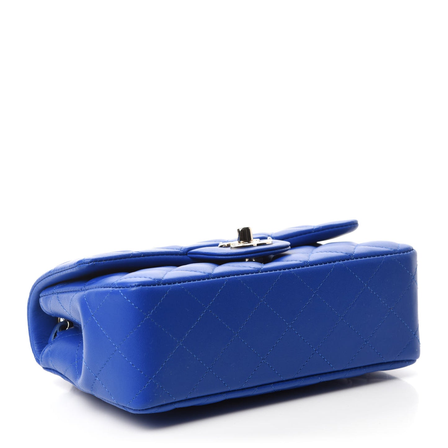Lambskin Quilted Mini Rectangular Flap Royal Blue