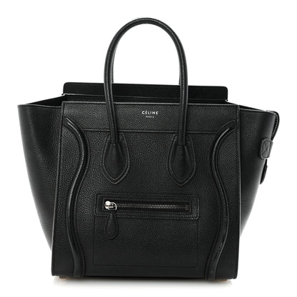 Celine Drummed Calfskin Micro Luggage Black 1 of 9