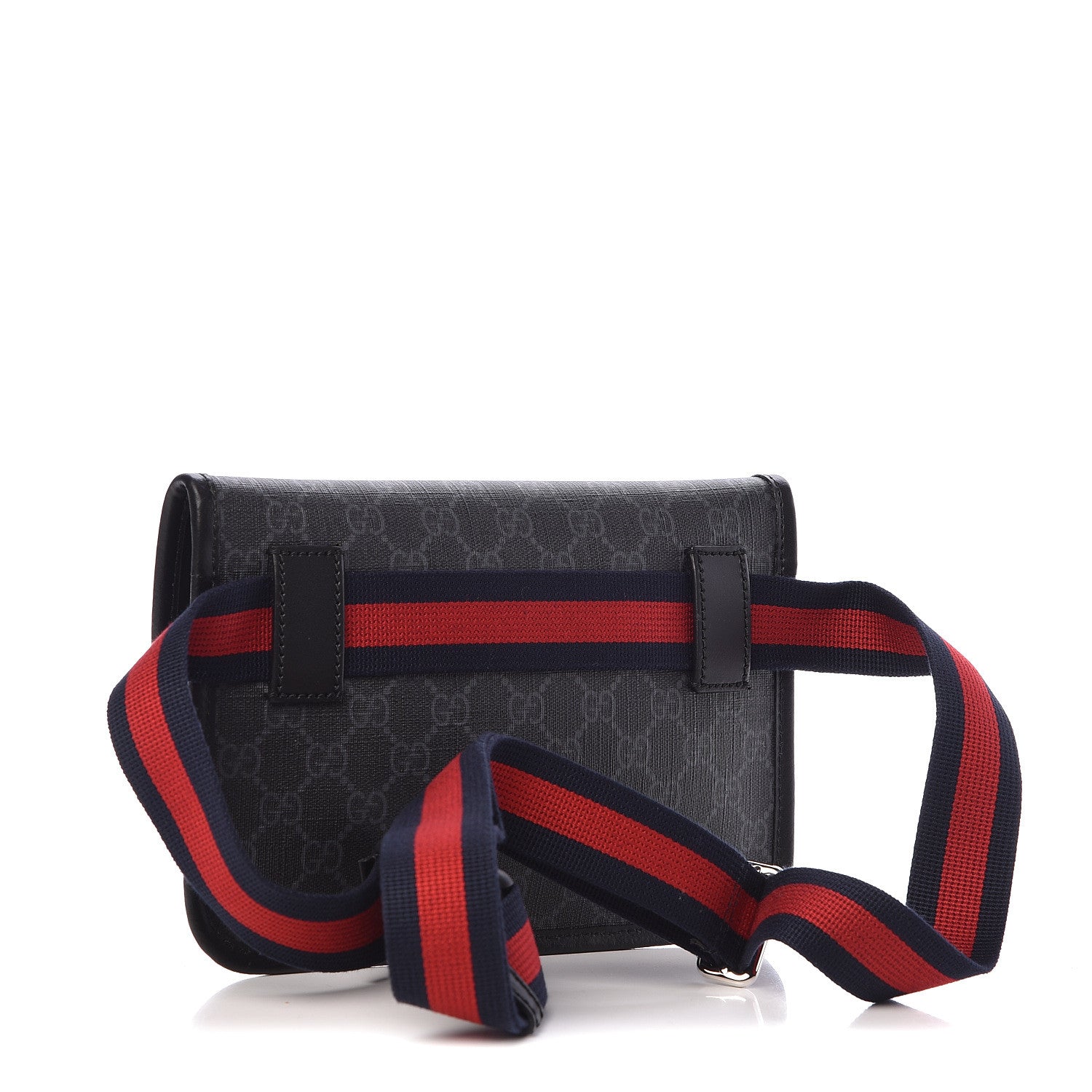 Gucci GG Supreme Monogram Web Slim Belt Bag Black Grey 3 of 10