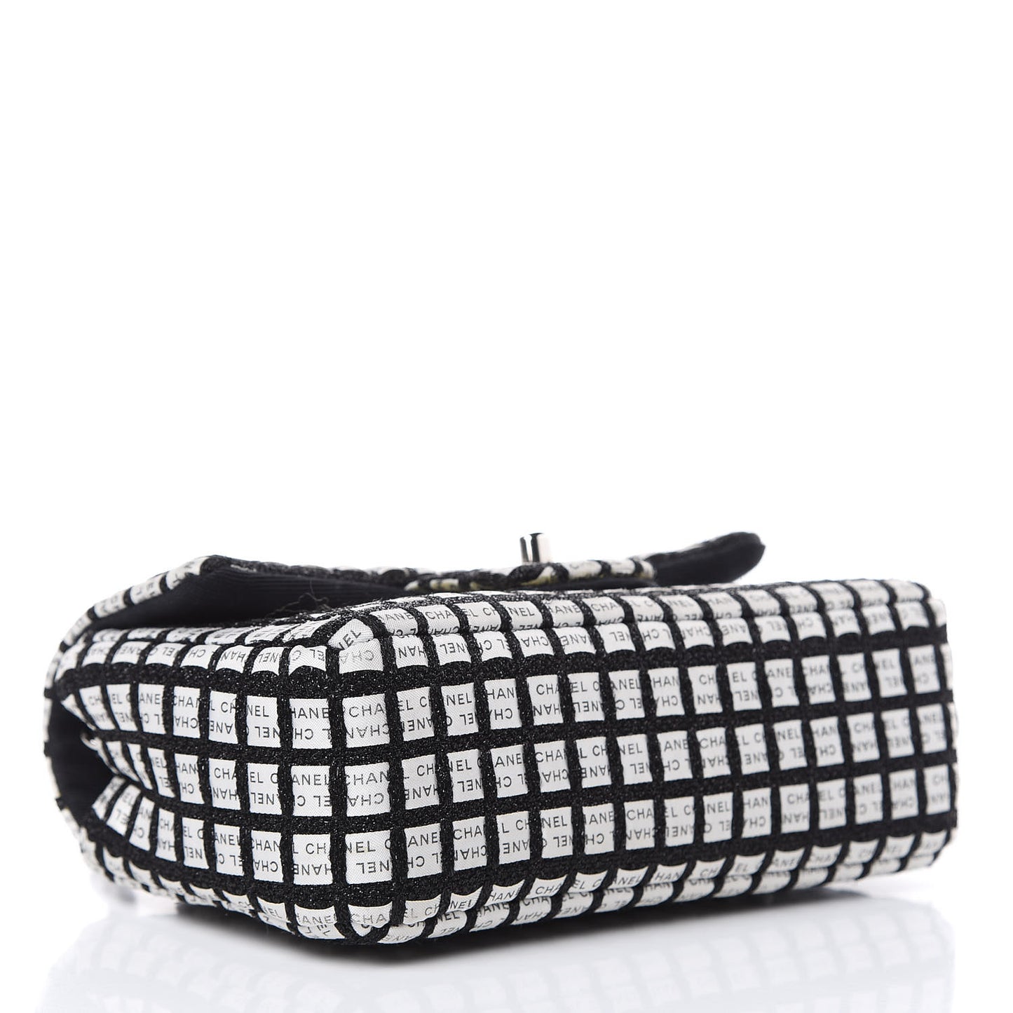 Ribbon Tweed Small Single Flap Black White