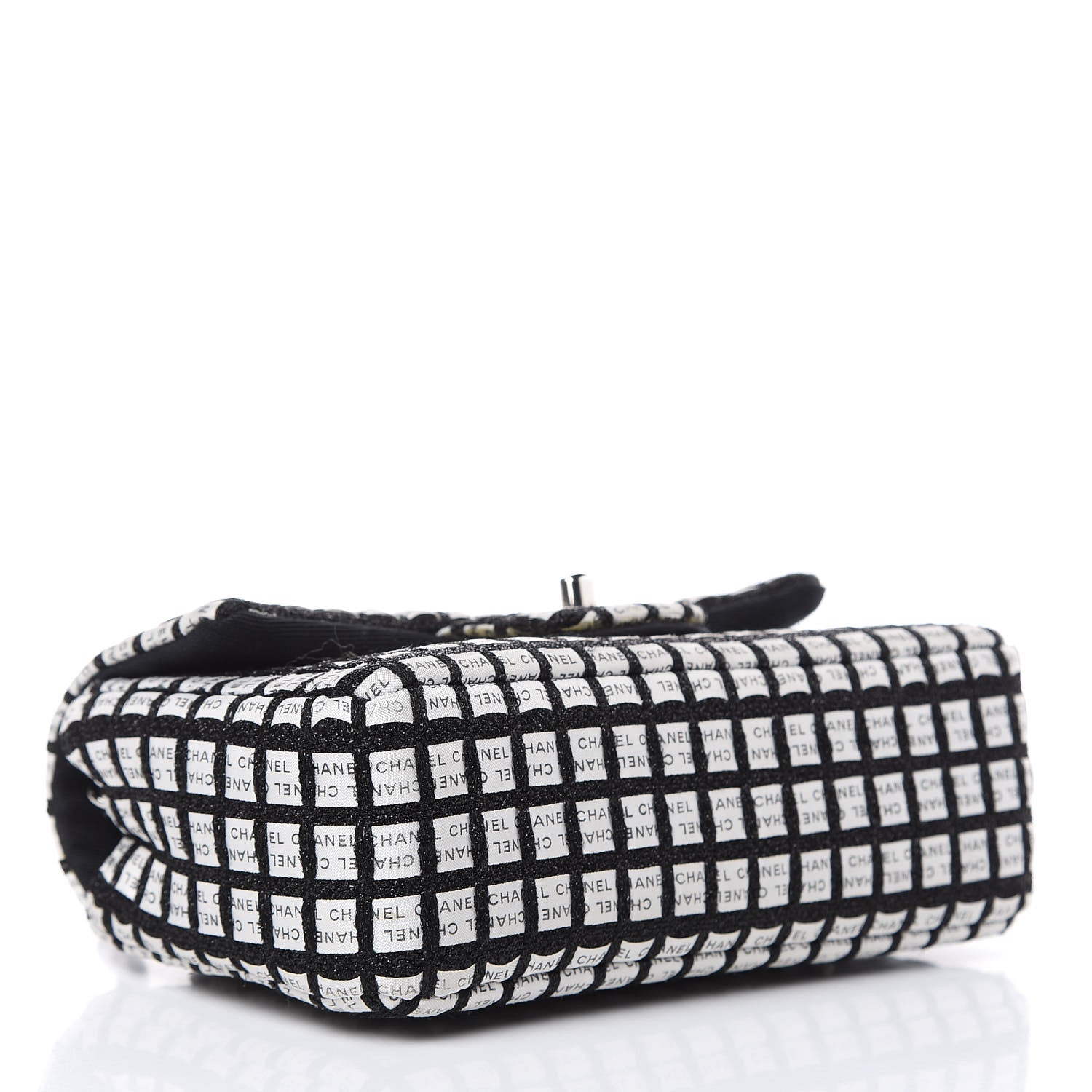 Chanel Ribbon Tweed Small Single Flap Black White 4 of 17