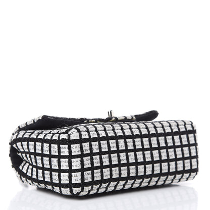 Chanel Ribbon Tweed Small Single Flap Black White 4 of 17