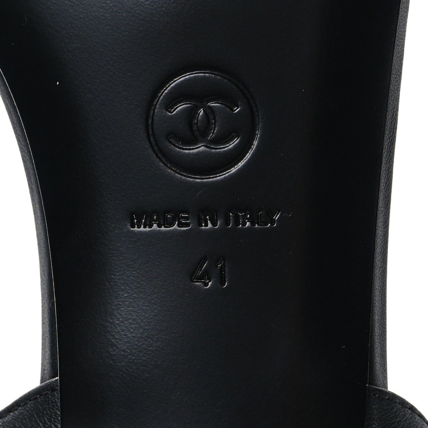 Calfskin Pearl Sandals 41 Black