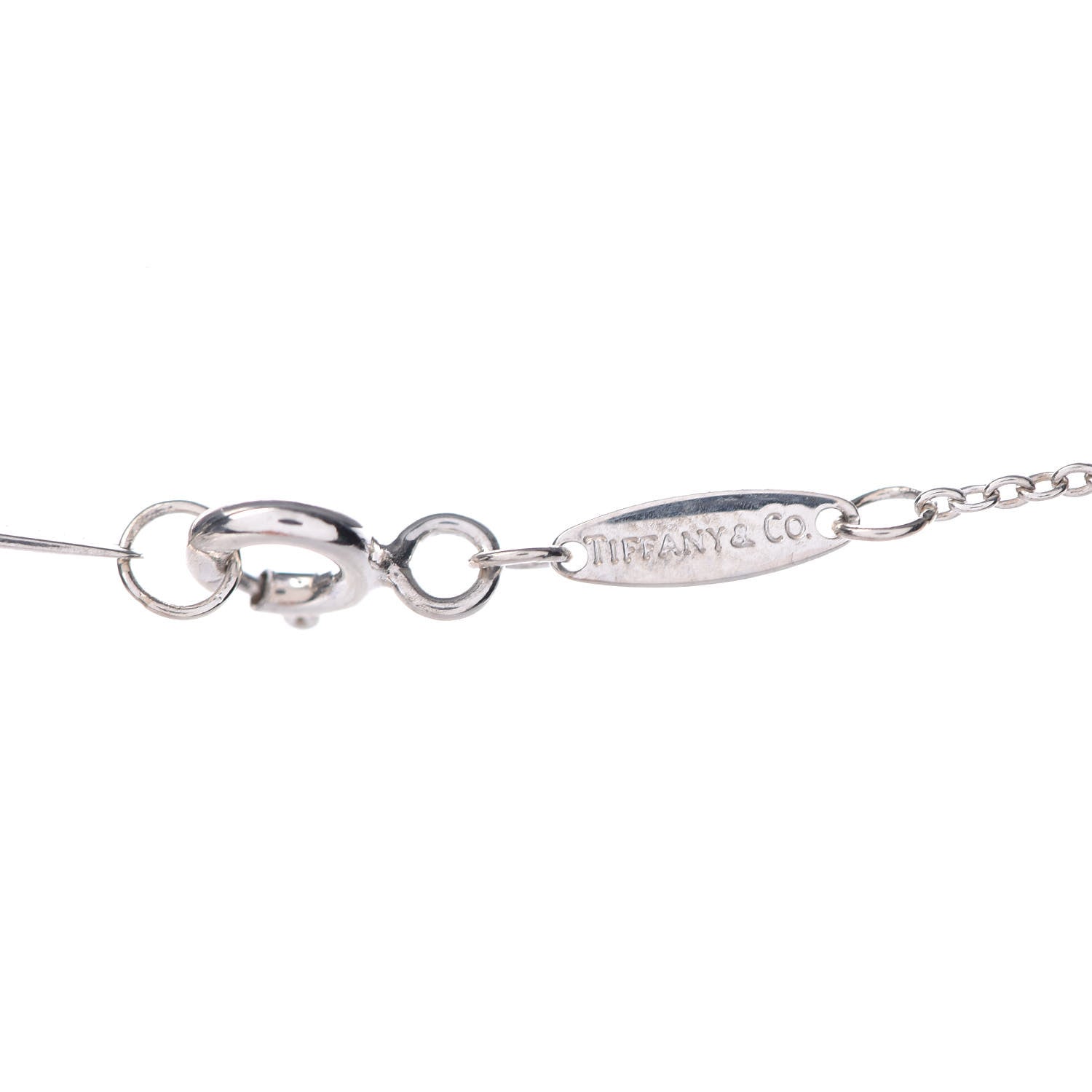 Tiffany Sterling Silver Diamond .15ctw Elsa Peretti Diamonds by the Yard Five Station Necklace 5 of 8