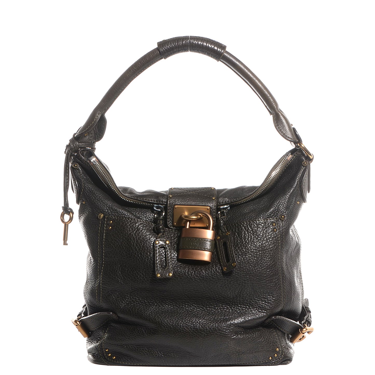 Leather Paddington Hobo Dark Green