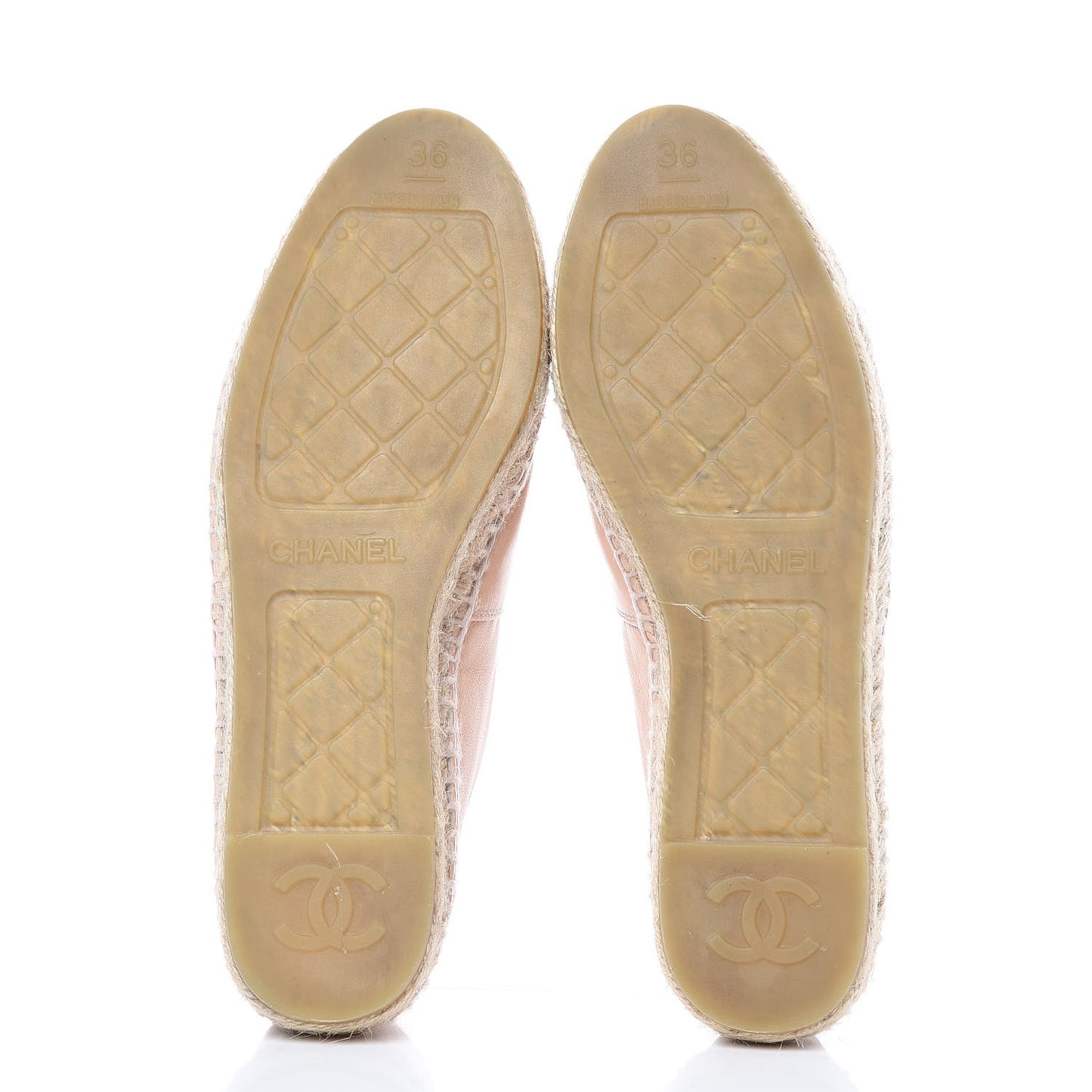Lambskin CC Espadrilles 36 Nude