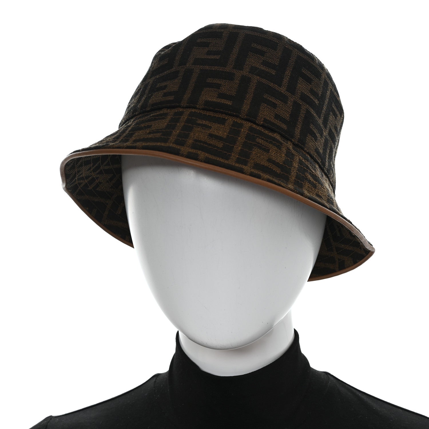 Fendi Technical Fabric FF Reversible Bucket Hat L Tobacco Beige 2 of 10