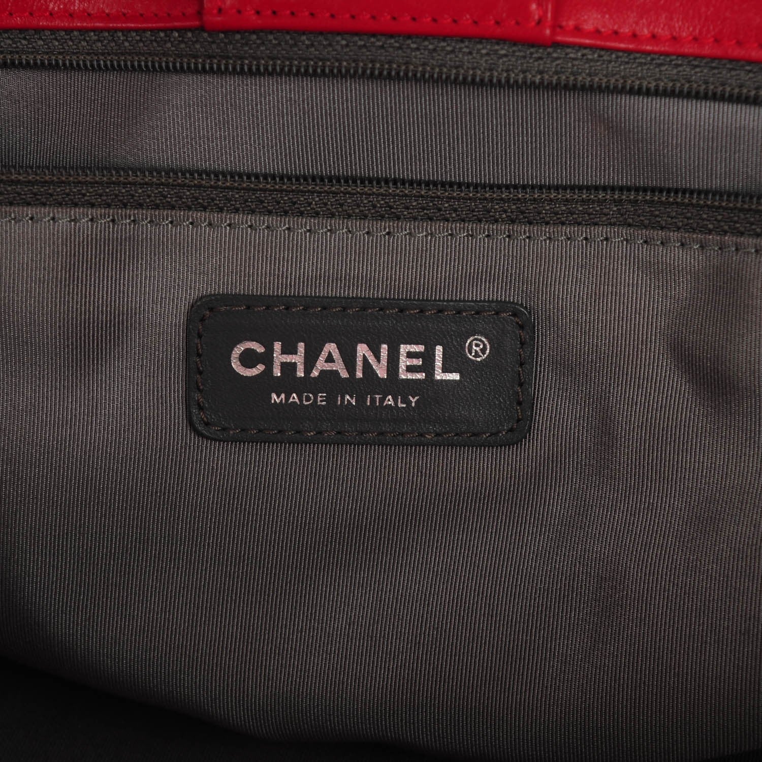 Chanel Lambskin Executive Cerf Shopper Tote Red 6 of 8