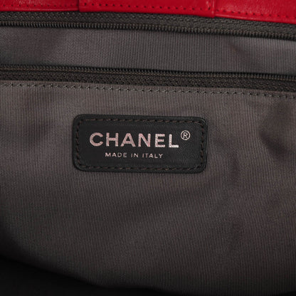 Chanel Lambskin Executive Cerf Shopper Tote Red 6 of 8