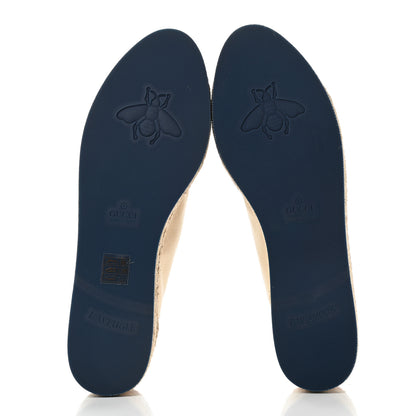 Gucci Canvas Logo Lace-Up Platform Espadrilles 40 Greggio Grege 5 of 11