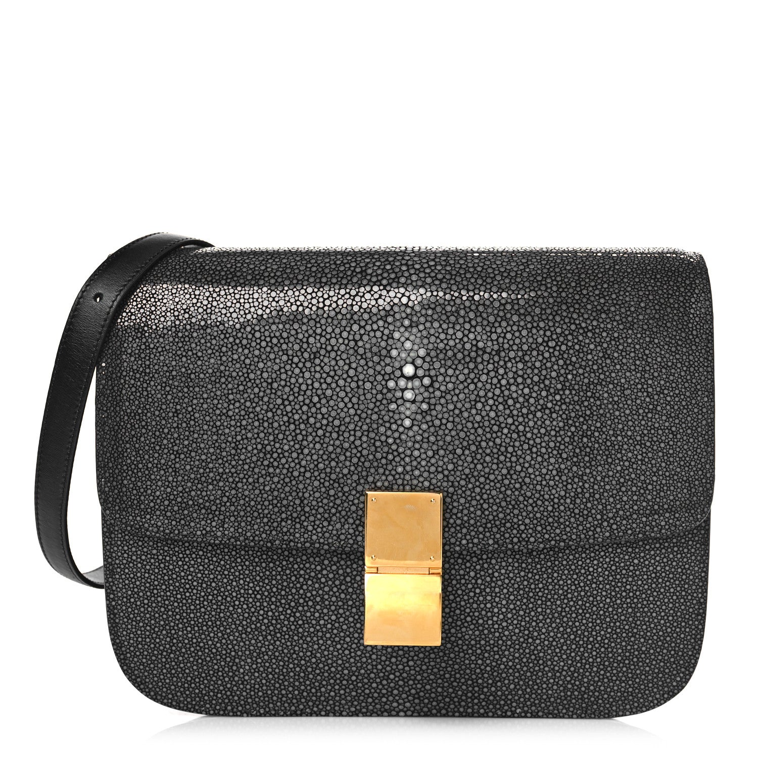 Celine Stingray Medium Classic Box Flap Bag Black 1 of 12