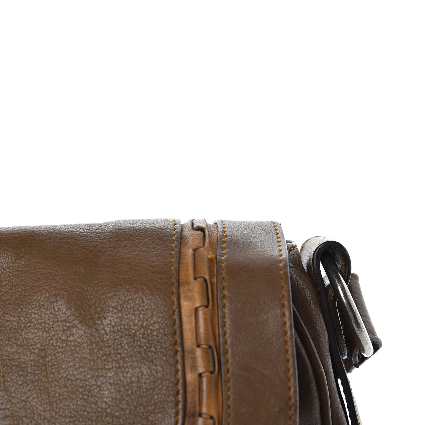 Calfskin Medium Gaucho Double Saddle Bag Green