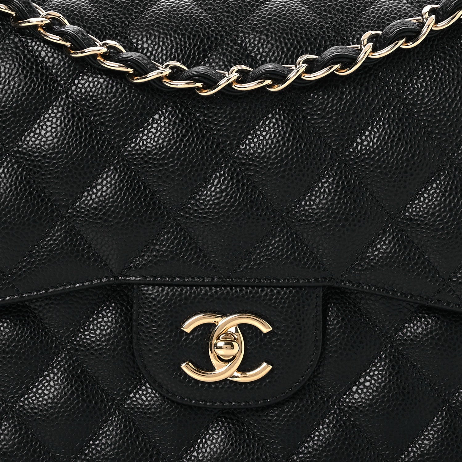 Chanel Caviar Quilted Jumbo Double Flap Black 8 of 10