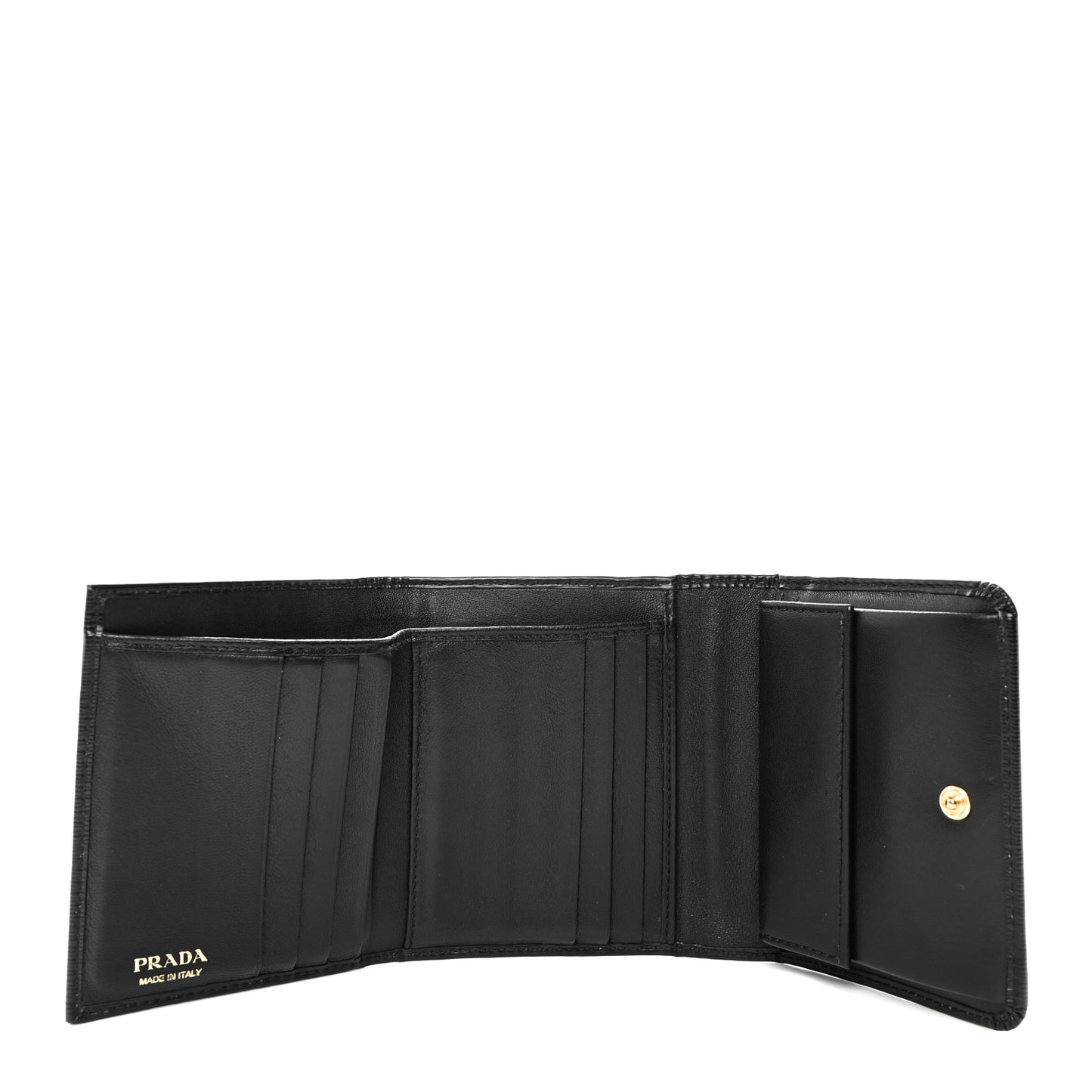 Vitello Move Tri-Fold Compact Wallet Black