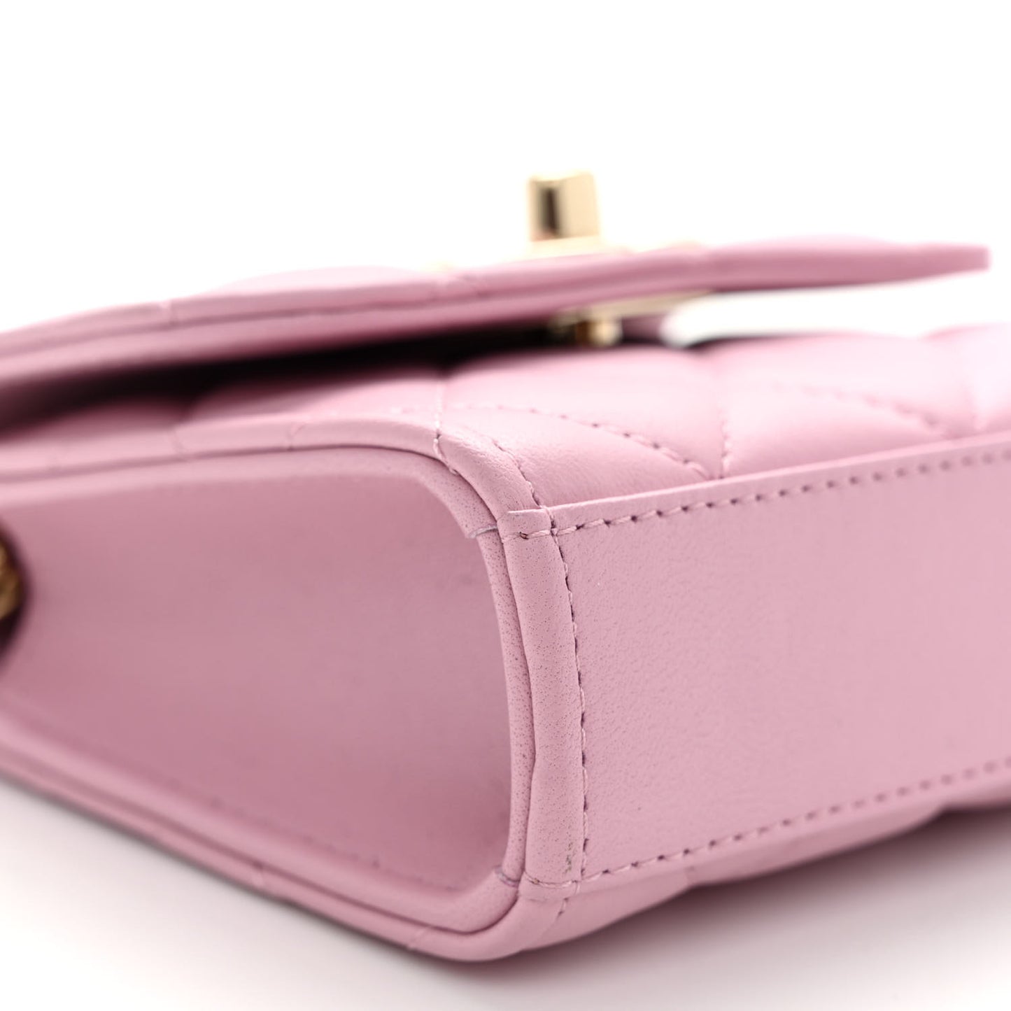 Lambskin Quilted Mini Trendy CC Clutch With Chain Light Pink