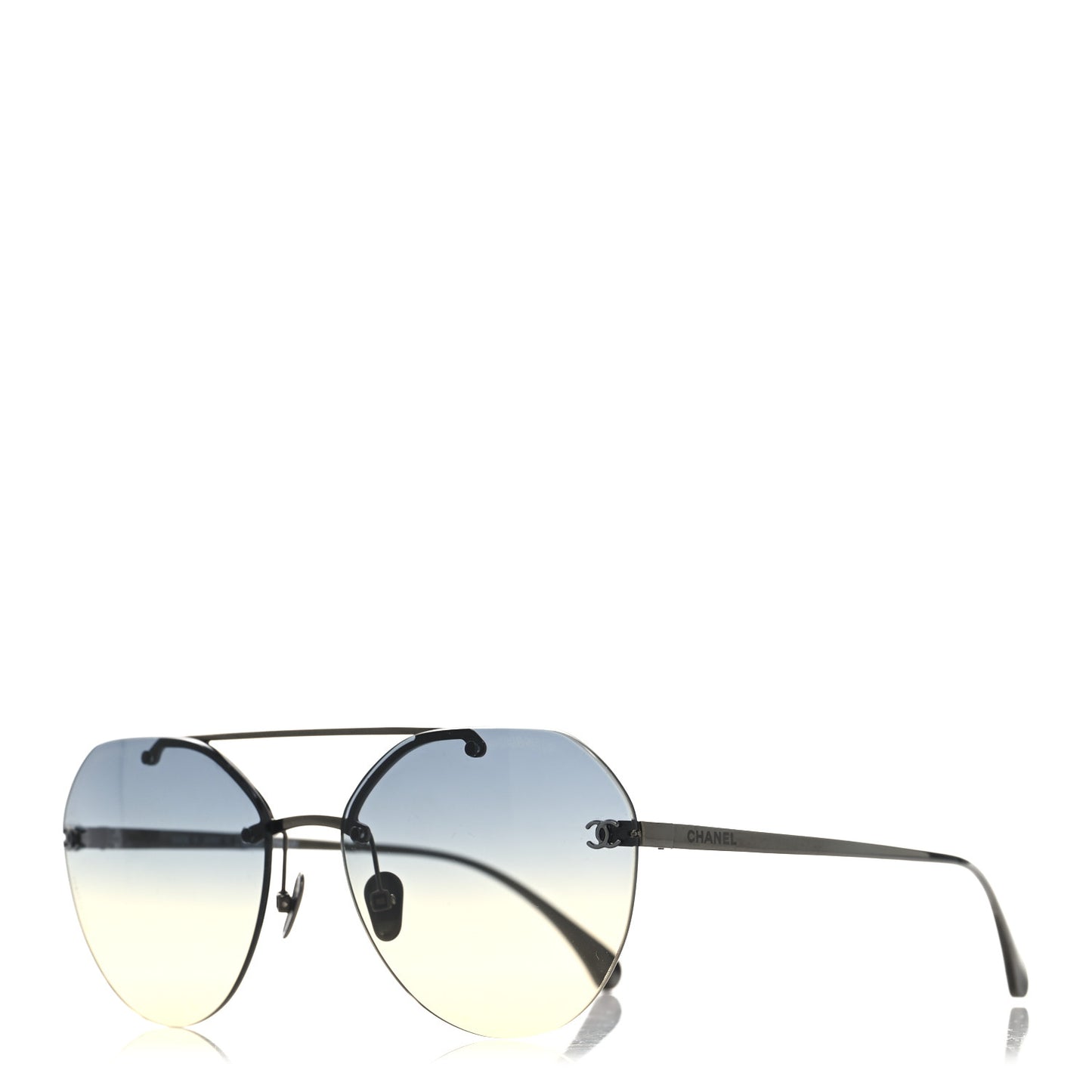 Titanium CC Pilot Aviator Sunglasses 4272-T Silver