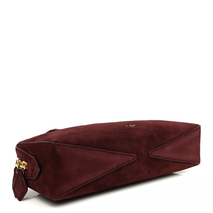 Alaia Suede Goatskin Teckel Clutch Rouge Grenat 5 of 11