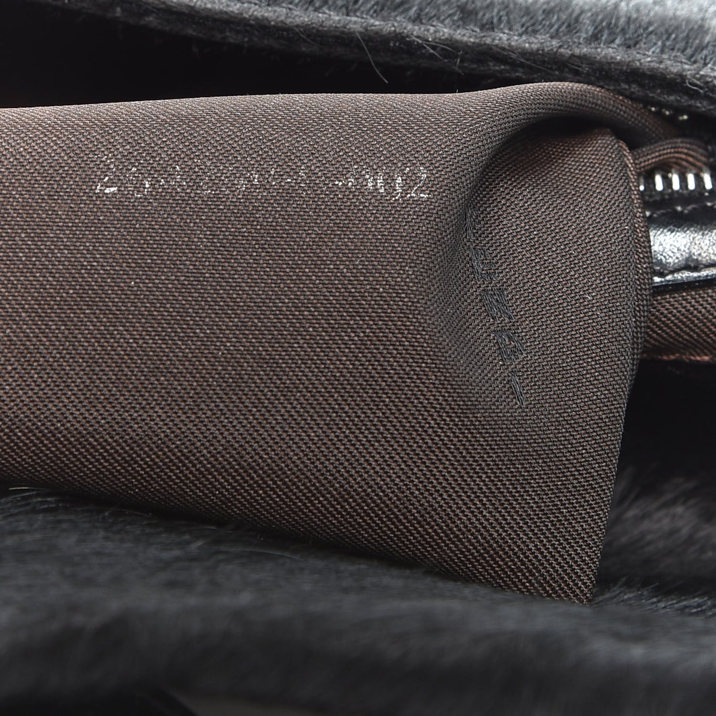 Calf Hair Baguette Black