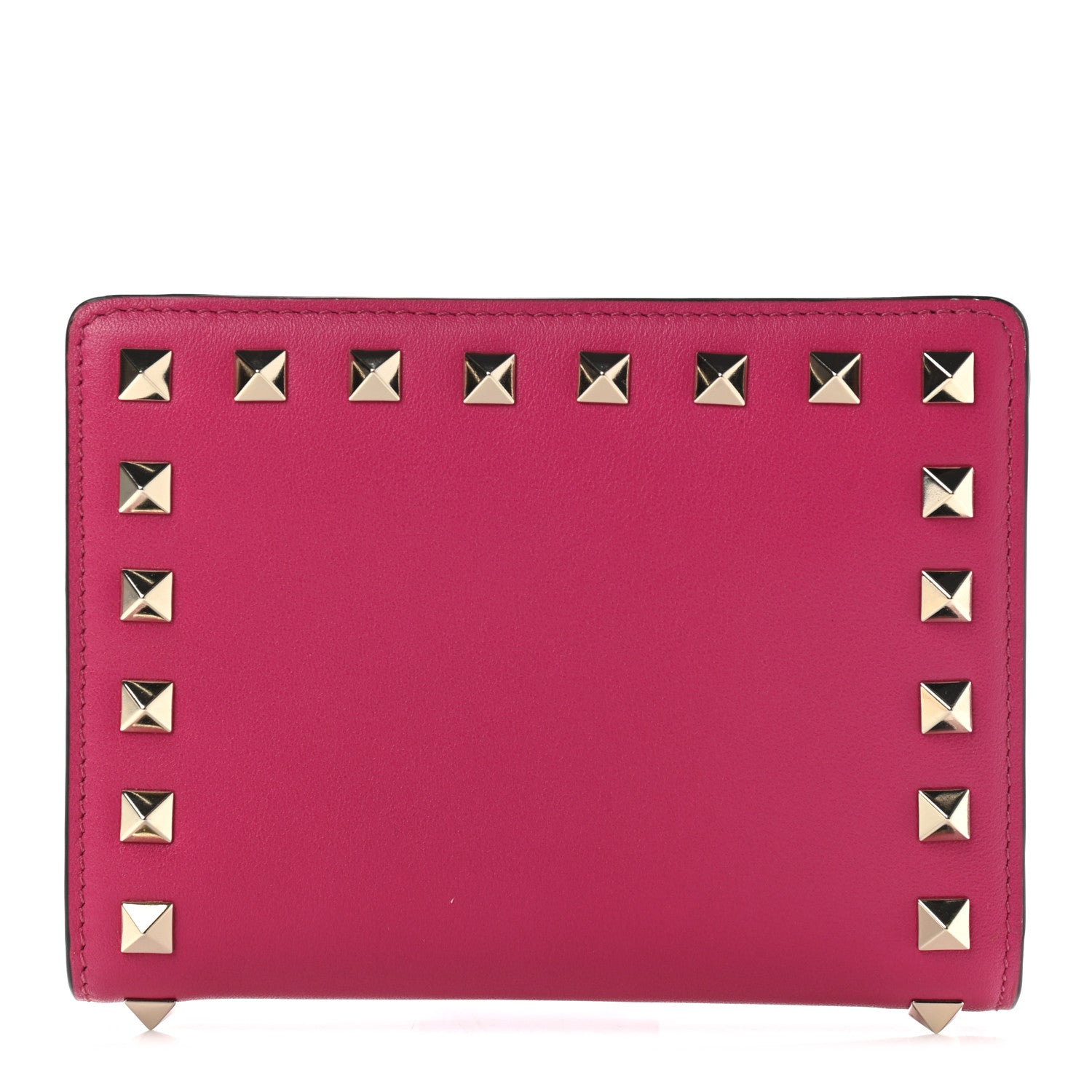 Valentino Garavani Vitello Rockstud Passport Holder Disco Pink 1 of 10