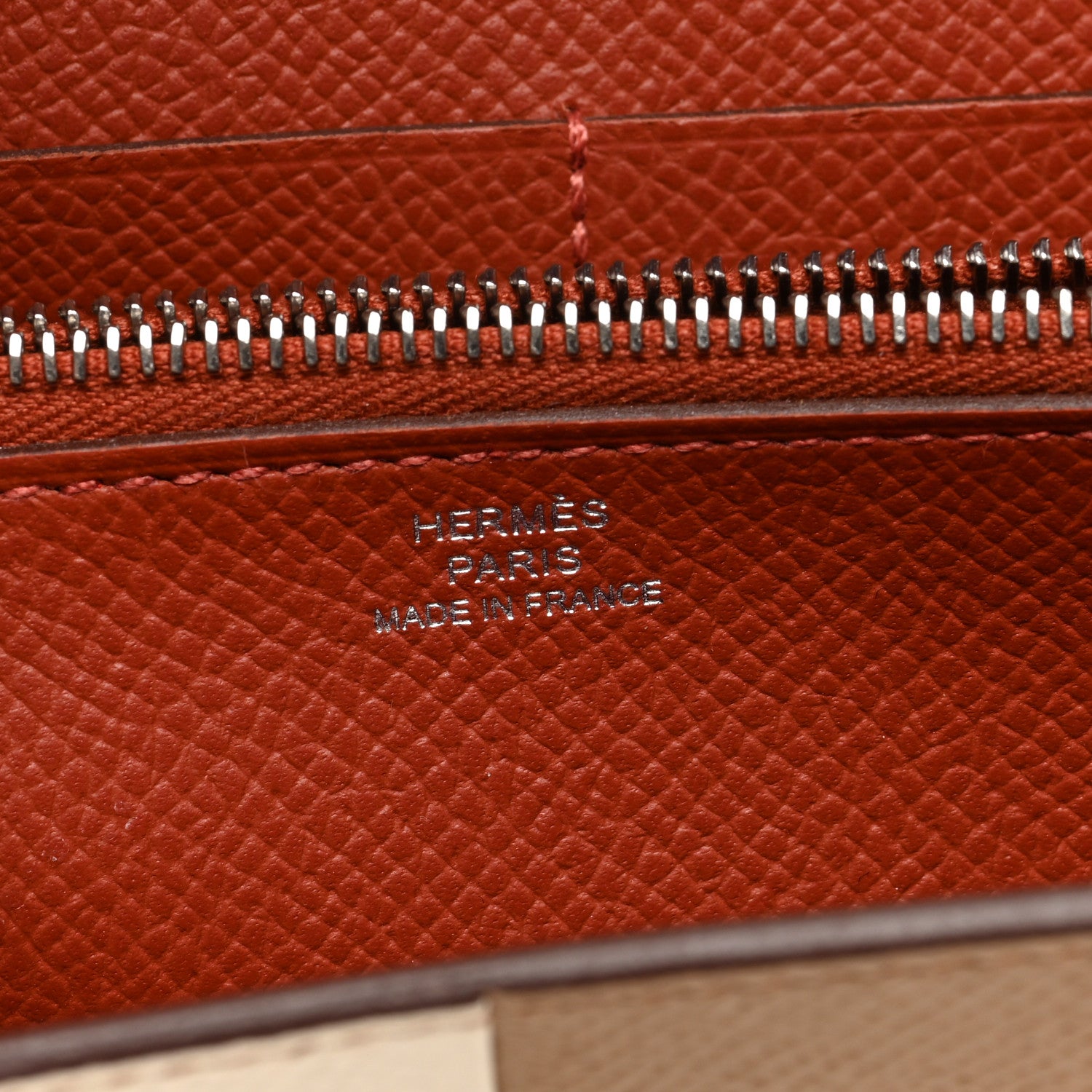 Hermes Epsom Casaque Kelly Wallet To Go Nata Biscuit Brique 6 of 11